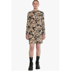 NWOT Gary Graham Cotton Floral Fitted Dress, Size Small